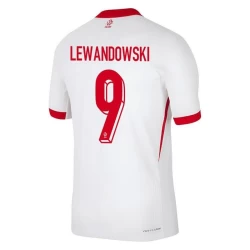Maillot de Foot Pologne Robert Lewandowski #9 Euro 2024 Domicile Homme