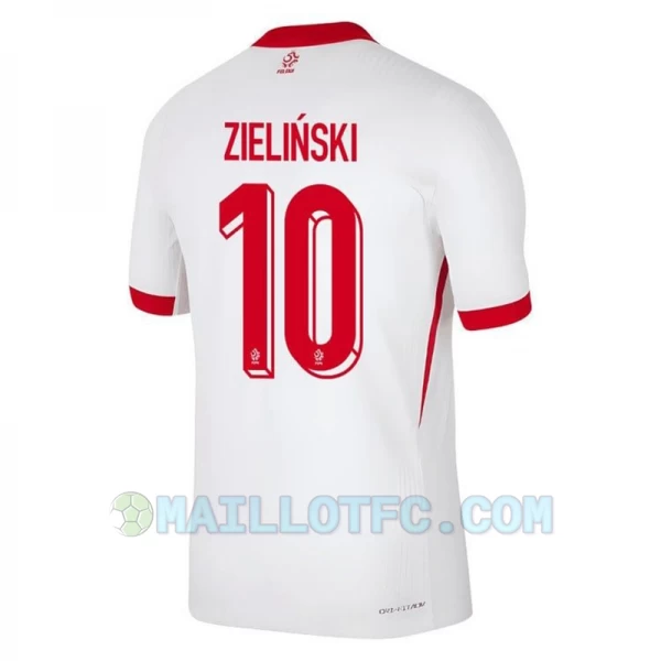 Maillot de Foot Pologne Zielinski #10 Euro 2024 Domicile Homme
