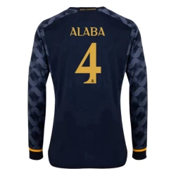 Maillot de Foot Real Madrid 2023-24 David Alaba #4 Extérieur Homme Manches Longues