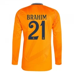 Maillot de Foot Real Madrid 2024-25 Brahim #21 Extérieur Homme Manches Longues