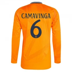 Maillot de Foot Real Madrid 2024-25 Eduardo Camavinga #6 Extérieur Homme Manches Longues