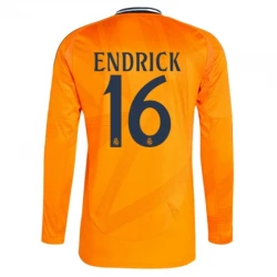 Maillot de Foot Real Madrid 2024-25 Endrick #16 Extérieur Homme Manches Longues