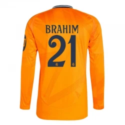 Maillot de Foot Real Madrid 2024-25 HP Brahim #21 Extérieur Homme Manches Longues