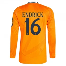 Maillot de Foot Real Madrid 2024-25 HP Endrick #16 Extérieur Homme Manches Longues