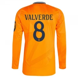 Maillot de Foot Real Madrid 2024-25 HP Federico Valverde #8 Extérieur Homme Manches Longues