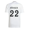 Maillot de Foot Real Madrid Antonio Rudiger #22 2024-25 Domicile Homme