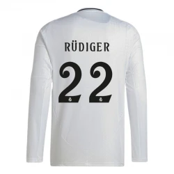 Maillot de Foot Real Madrid Antonio Rudiger #22 2024-25 Domicile Homme Manches Longues