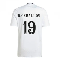 Maillot de Foot Real Madrid D. Ceballos #19 2024-25 Domicile Homme