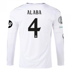 Maillot de Foot Real Madrid David Alaba #4 2024-25 HP Domicile Homme Manches Longues