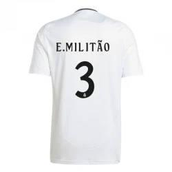 Maillot de Foot Real Madrid E. Militao #3 2024-25 Domicile Homme