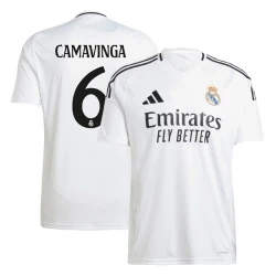 Maillot de Foot Real Madrid Eduardo Camavinga #6 2024-25 Domicile Homme