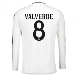 Maillot de Foot Real Madrid Federico Valverde #8 2024-25 Domicile Homme Manches Longues