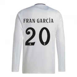 Maillot de Foot Real Madrid Fran Garcia #20 2024-25 Domicile Homme Manches Longues