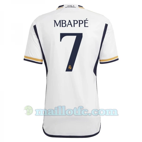 Maillot de Foot Real Madrid Kylian Mbappé #7 2023-24 Domicile Homme