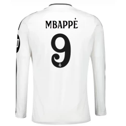 Maillot de Foot Real Madrid Kylian Mbappé #9 2024-25 HP Domicile Homme Manches Longues