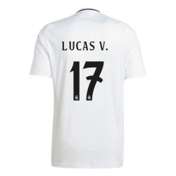 Maillot de Foot Real Madrid Lucas V. #17 2024-25 Domicile Homme