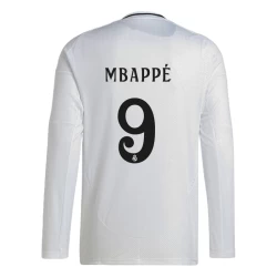 Maillot de Foot Real Madrid Mbappe #9 2024-25 Domicile Homme Manches Longues