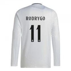 Maillot de Foot Real Madrid Rodrygo #11 2024-25 Domicile Homme Manches Longues