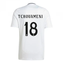 Maillot de Foot Real Madrid Tchouameni #18 2024-25 Domicile Homme