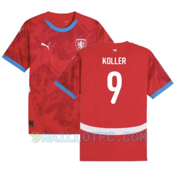 Maillot de Foot République Tchèque Koller #9 Euro 2024 Domicile Homme