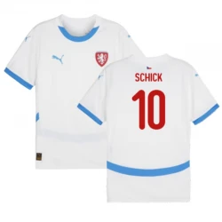 Maillot de Foot République Tchèque Schick #10 Euro 2024 Extérieur Homme