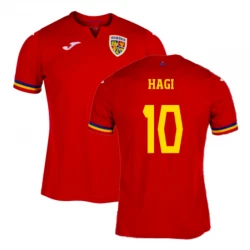 Maillot de Foot Roumanie Hagi #10 Euro 2024 Extérieur Homme