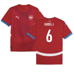 Maillot de Foot Serbie Gudelj #6 Euro 2024 Domicile Homme