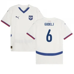 Maillot de Foot Serbie Gudelj #6 Euro 2024 Extérieur Homme