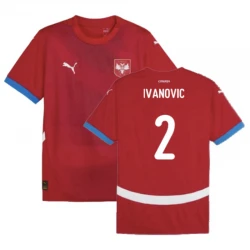 Maillot de Foot Serbie Ivanovic #2 Euro 2024 Domicile Homme