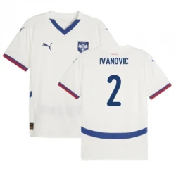 Maillot de Foot Serbie Ivanovic #2 Euro 2024 Extérieur Homme