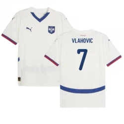 Maillot de Foot Serbie Vlahovic #7 Euro 2024 Extérieur Homme