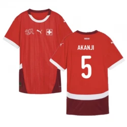 Maillot de Foot Suisse Akanji #5 Euro 2024 Domicile Homme