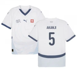 Maillot de Foot Suisse Akanji #5 Euro 2024 Extérieur Homme