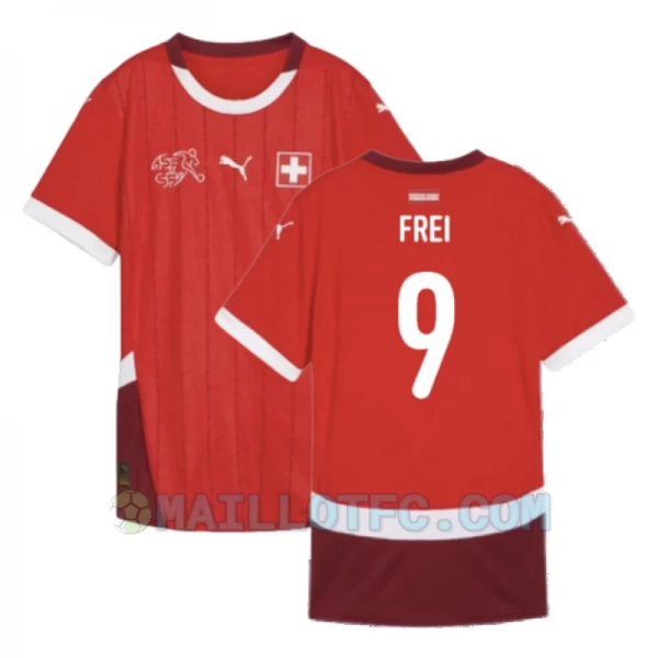 Maillot de Foot Suisse Frei #9 Euro 2024 Domicile Homme
