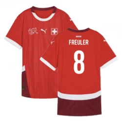 Maillot de Foot Suisse Freuler #8 Euro 2024 Domicile Homme