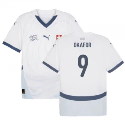 Maillot de Foot Suisse Okafor #9 Euro 2024 Extérieur Homme