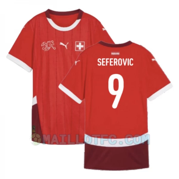 Maillot de Foot Suisse Seferovic #9 Euro 2024 Domicile Homme
