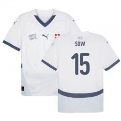 Maillot de Foot Suisse Sow #15 Euro 2024 Extérieur Homme