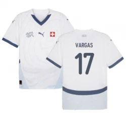 Maillot de Foot Suisse Vargas #17 Euro 2024 Extérieur Homme