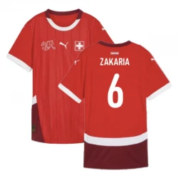 Maillot de Foot Suisse Zakaria #6 Euro 2024 Domicile Homme