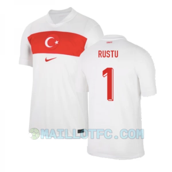 Maillot de Foot Turquie Rustu #1 Euro 2024 Domicile Homme