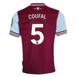 Maillot de Foot West Ham United Coufal #5 2024-25 Domicile Homme