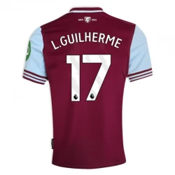 Maillot de Foot West Ham United L. Guilherme #17 2024-25 Domicile Homme