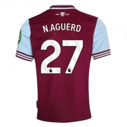 Maillot de Foot West Ham United N. Aguerd #27 2024-25 Domicile Homme