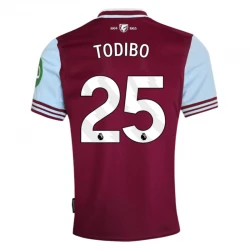 Maillot de Foot West Ham United Todibo #25 2024-25 Domicile Homme