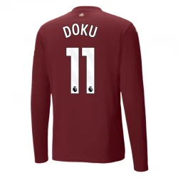 Maillot Equipe Foot Manchester City Jérémy Doku #11 2024-25 Third Homme Manches Longues