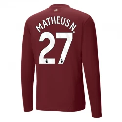 Maillot Equipe Foot Manchester City Matheus N. #27 2024-25 Third Homme Manches Longues