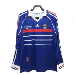 Maillot France Retro 1998 Domicile Homme Manches Longues