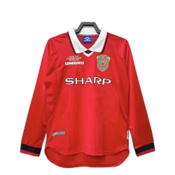 Maillot Manchester United Retro 1999-00 Domicile Homme Manches Longues