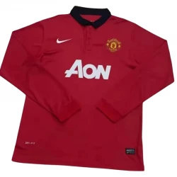 Maillot Manchester United Retro 2013-14 Domicile Homme Manches Longues